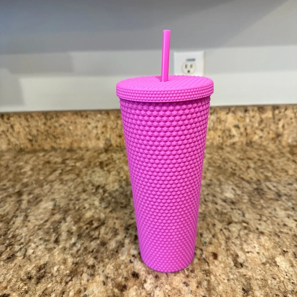 NWT Starbucks Mexico Barney Purple Grape Matte Venti 24oz Studded Tumbler Cup